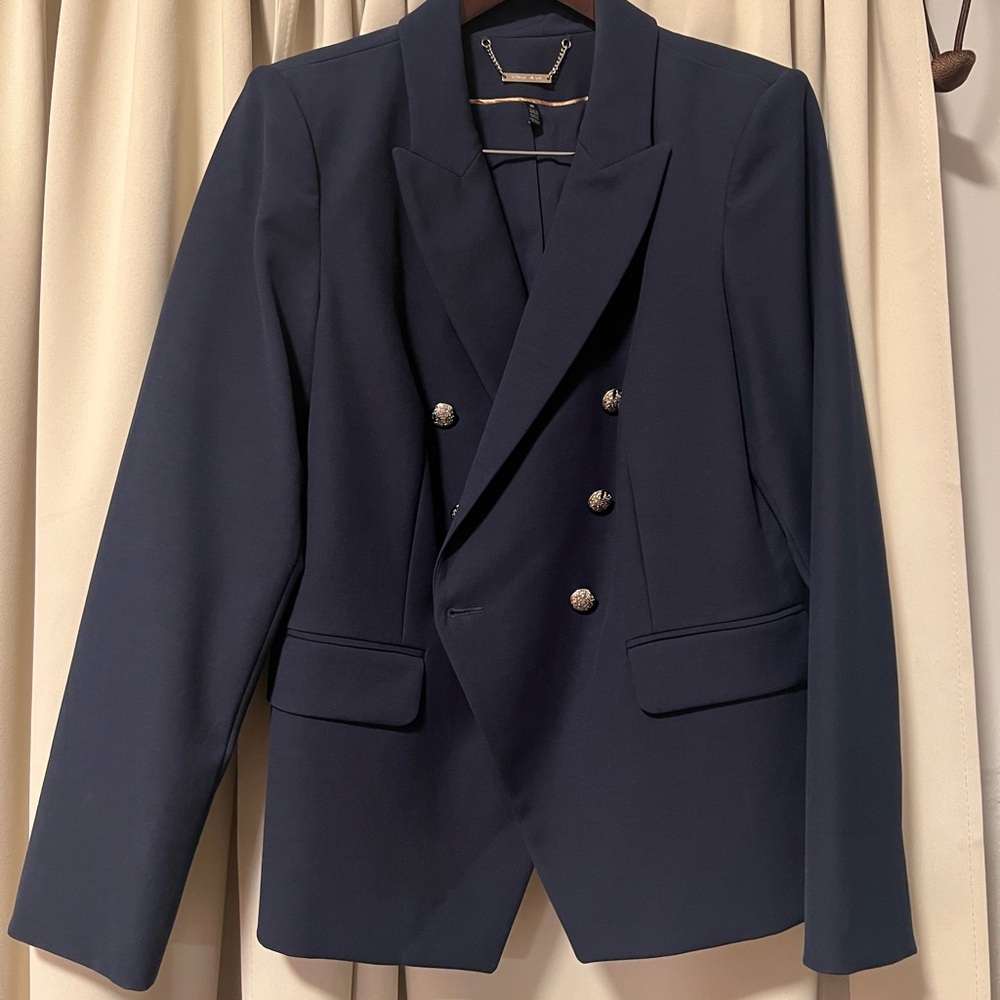 White House Black Market Navy Double-Breasted Blazer and Pants